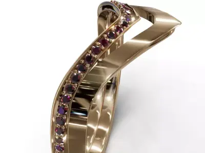 Luxury Diamond Wedding Ring 3D Model Elegant Jewelry Design  3D model