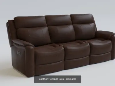 Leather Recliner Collection 3D Model Pack