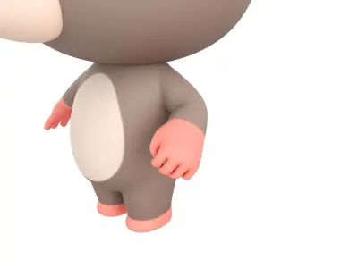 Character184 Rigged Rat 3D model