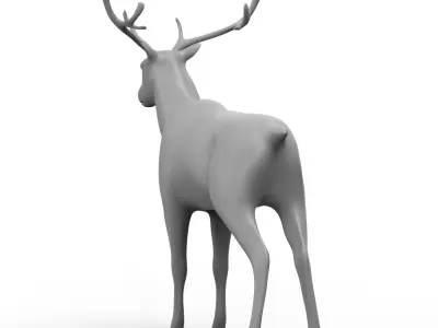 Deer Base Mesh Low-poly 3D model
