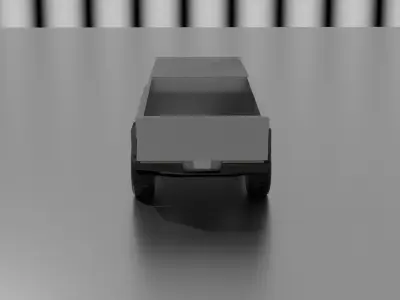 CyberTruck Low Poly  3d model Low-poly 3D model