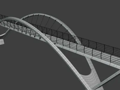 Pedestrian bridge PBR III 3D model