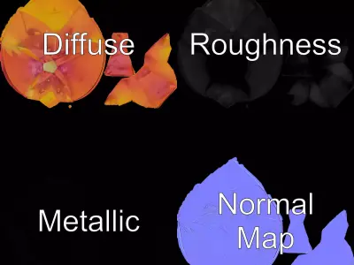 Sunlit Gemstone model pack Low-poly 3D model