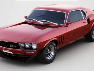 Generic Muscle Car 3D model