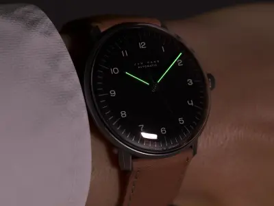 Minimalist Watch 4 - Automatic - Black Dial x Stainless Case Low-poly 3D model