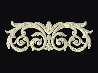 Central decor ornament for furniture 3D model 831