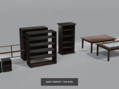 Game objects for  office 3D Model Collection
