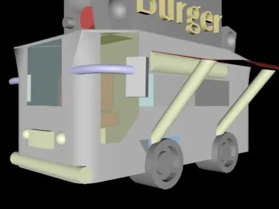  van CAR  Low-poly 3D model