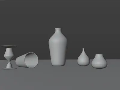 Vase Collection Scene  3D model