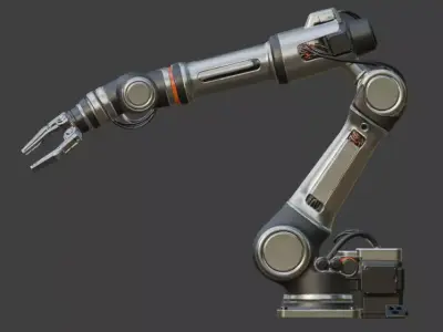 High Detail Mechanical Robot Arm 3D model