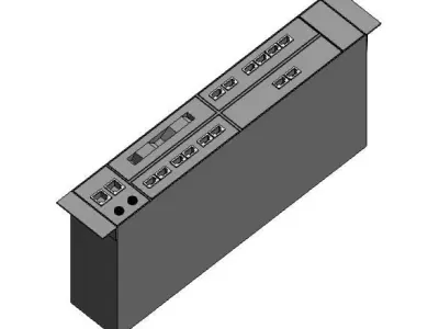 SUICH electrical panel with number of switches 3D model