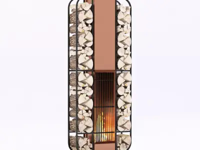 AK47 Design Thor Fireplace 3D model