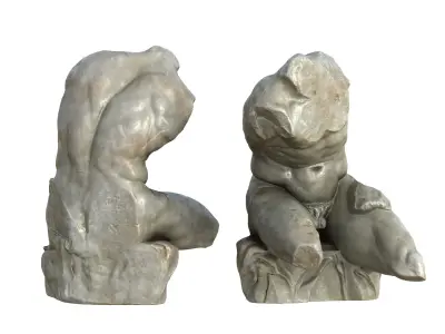 Statue 03 Low-poly 3D model