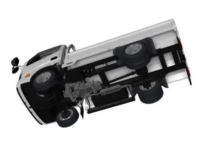 2t truck Flat body type 3D model