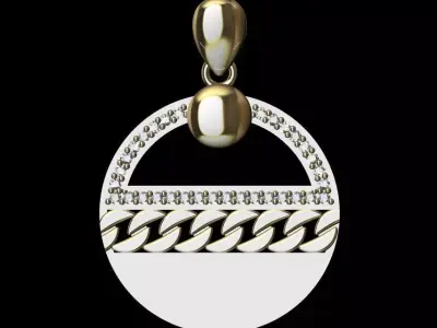 Single pendant or necklace  3D print model