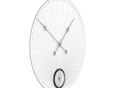 Large Wall Clock 3D model