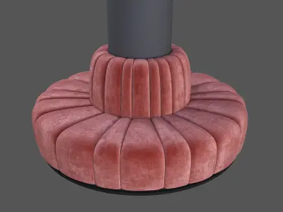 Round Column Sofa Set Serie part8 3D model