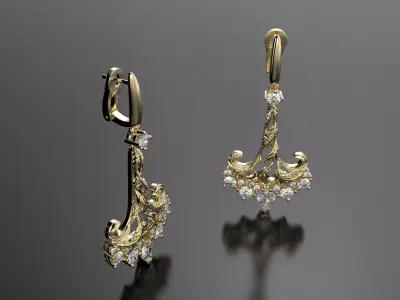 Anchor earrings  3D print model