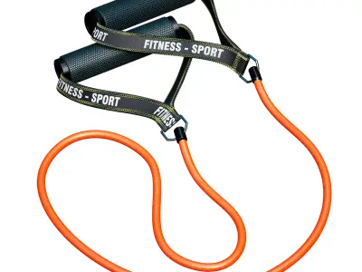 Expander orange and resistance rope 3D model