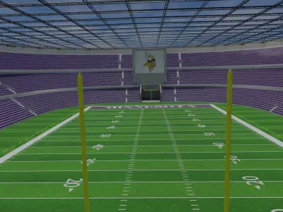 Minnesota Vikings - American Football Stadium Low-poly 3D model