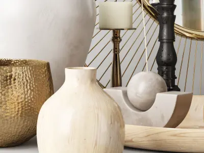 Decorative set v3 3D model