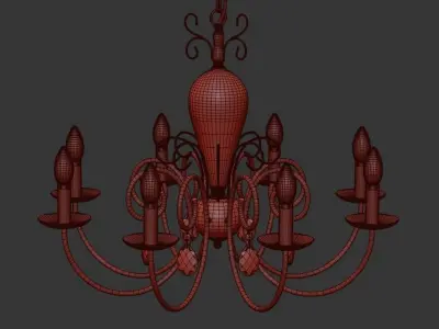 Chandelier Lazzaro E 1 1 8 NB 3D model