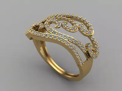 Women Ring 3DM Womens Ring 3d models 3D print model 3D print model 56