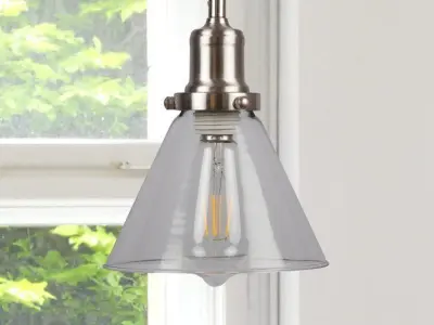 Wallick Light Single Cone Pendant - 3 Colour Free 3D model
