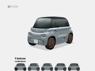Citroen Ami colection 3D Model Pack