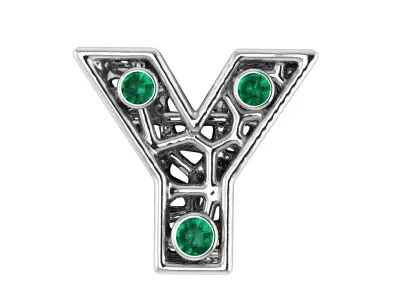 SIMPLE ALPHABET Y PENDANT 3D-PRINTABLE MODEL  3D print model