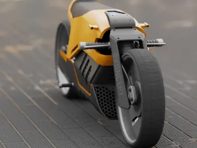 CONCEPT MOTORBIKE C-3000 RIGGED 3D model