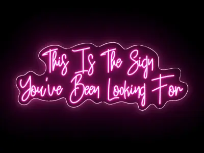 This is the sign youve been looking for Neon Sign 3D model