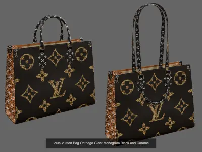 Louis Vuitton Onthego 12 Bags 3D Model Pack