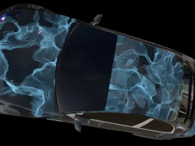 Airbrushed sports car 3D model