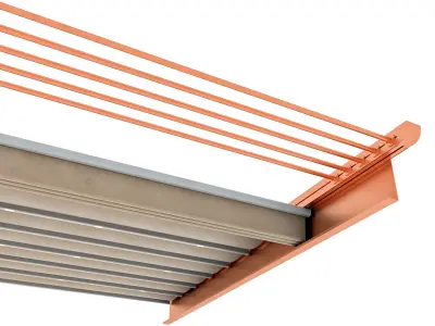 Motorized Pergola 1 Copper 3D model