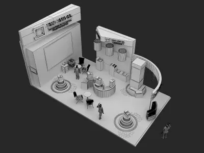 Booth Exhibition Stand a466c 3D model