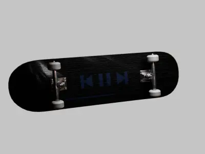 Skateboard - Play Button Design 3D model