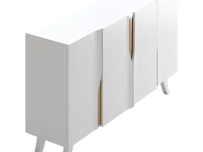 Modern White Sideboard Buffet 3D model