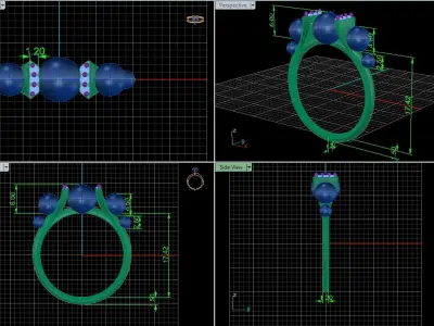 Pearl Ring  - P400 Free 3D print model