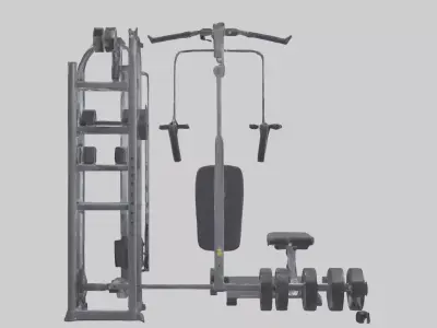 Personal Gym Low-poly 3D model