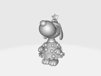 Enesco Jim Shore Snoopy Christmas Tree 3D Print  3D print model