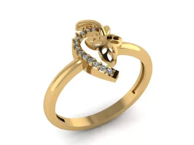 Jewelry Diamond Ring 3D Print Model 3D print model shop
