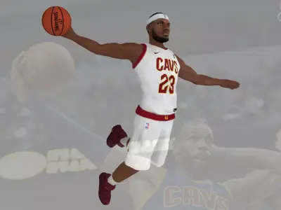 Lebron James ready for full color 3D printing  3D print model
