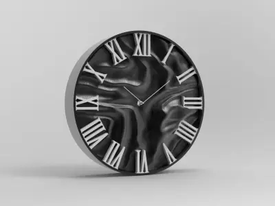 20 cm wall clock  river model 3D print model