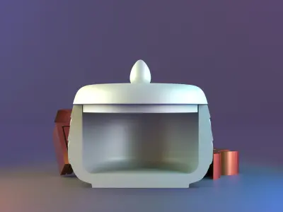 Luxury patterned candy container 3D print model