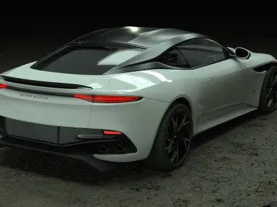 Aston Martin DBS Superleggera Low-poly 3D model