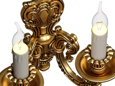 Bronze Italian sconce in classical Baroque style Wall lamp  3D model