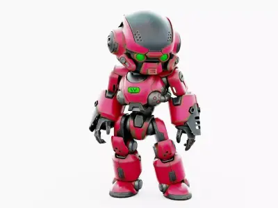 ROBO ZERO-M3 Rigged for Unreal Engine - Unity - MIXAMO 3D model