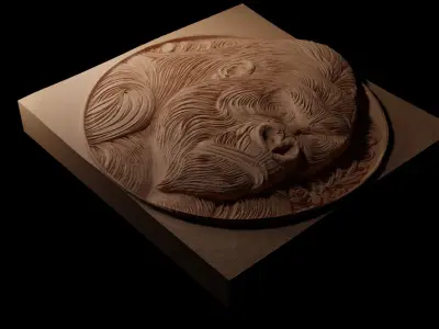 Gorilla CNC 3d Print High Relief Sand Casting 3D print model