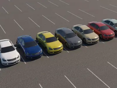 R3DP Low-Poly PBR American Cars - Chrysler Sebring  Low-poly 3D model